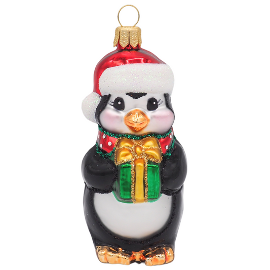 Weihnachtsform PINGUIN mit Geschenk